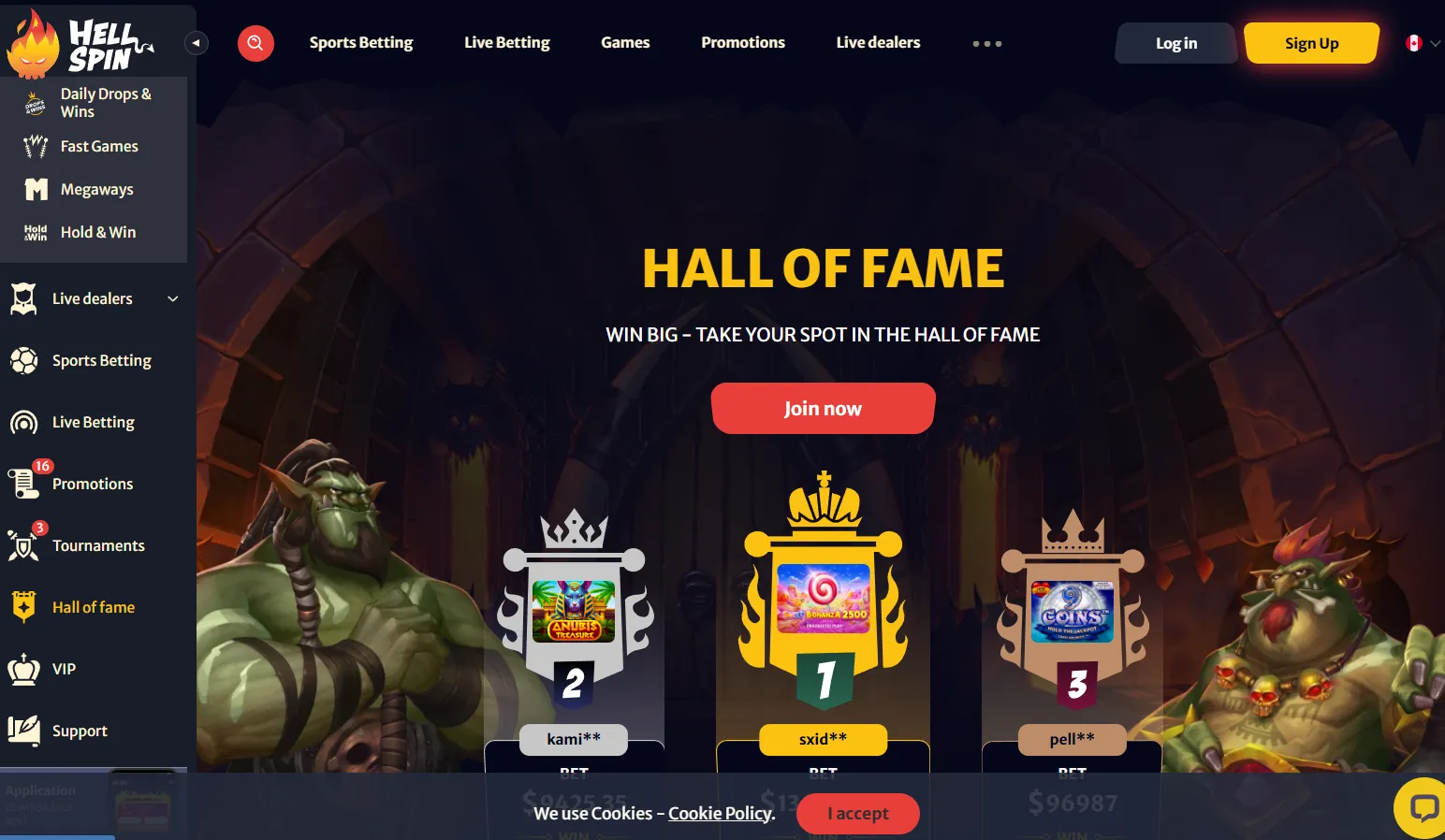 HellSpin Casino live casino powered by Evolution