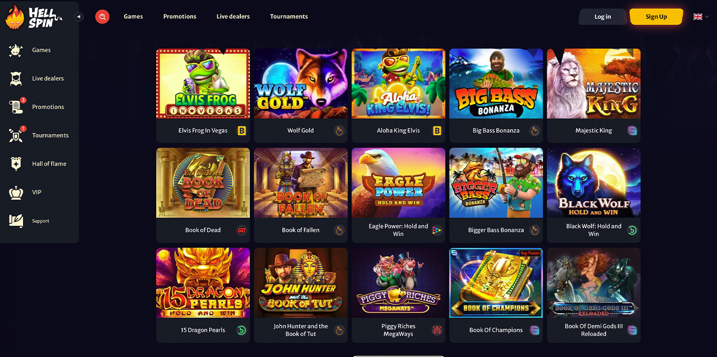HellSpin Casino promotions and bonuses page